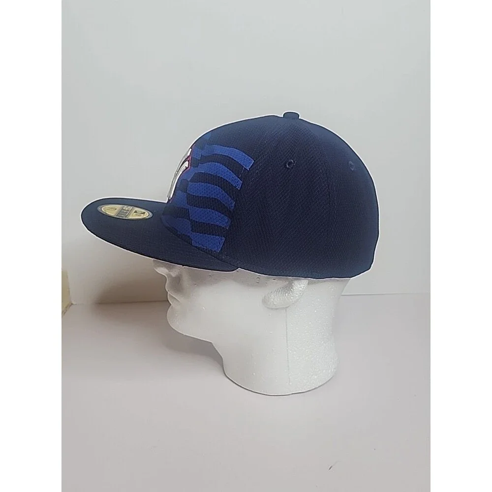 New York Yankees New Era 59Fifty Hat Cap USA Flag Blue Size 7 5/8